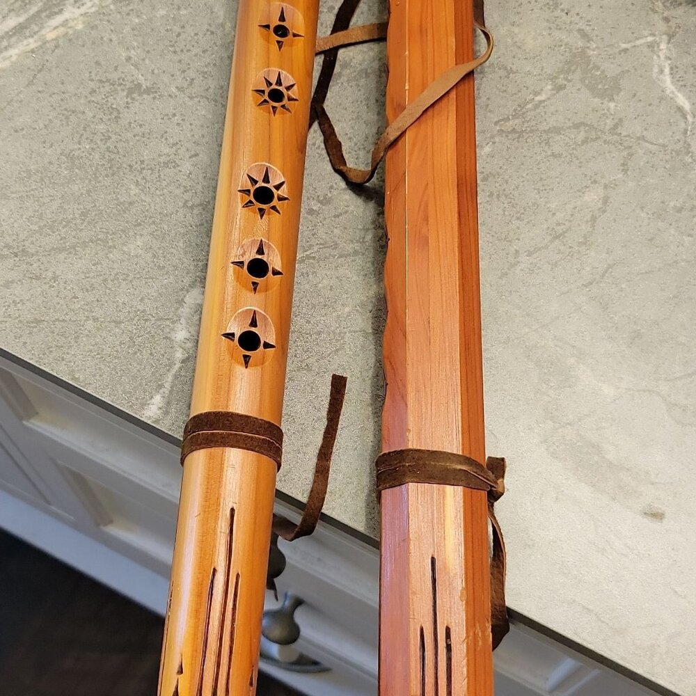 2 native-american Tourist Flutes